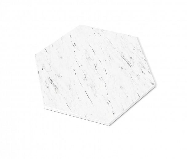 Столик журнальный SHT-TU29/H36/TT20 ЛДСП 60/60 черный муар/мрамор каррара белый - Вид 6