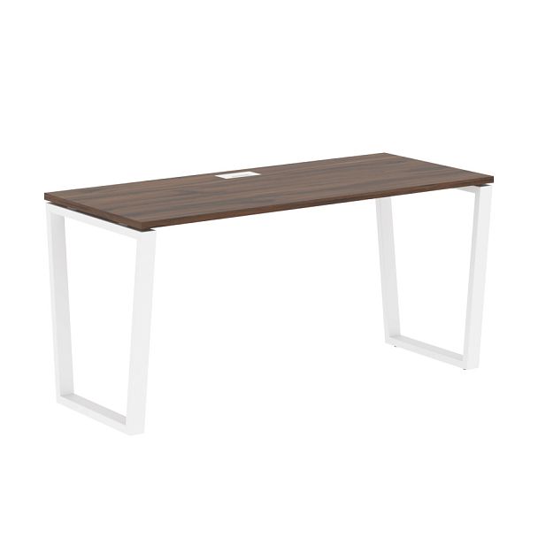 Стол прямой EVST 1567 Дуб Денвер тёмный/Белый 1560х670х750 EDIS - Вид 1