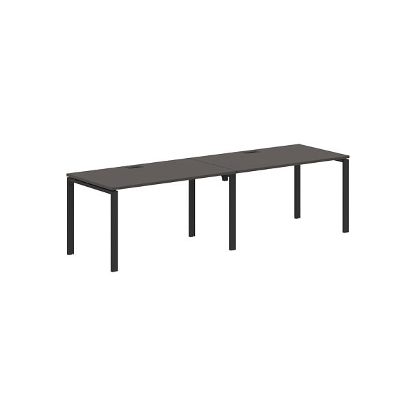 Стол 2-х местный EUWST 2780 Мокко/Черный 2726х800х750 EDIS - Вид 1