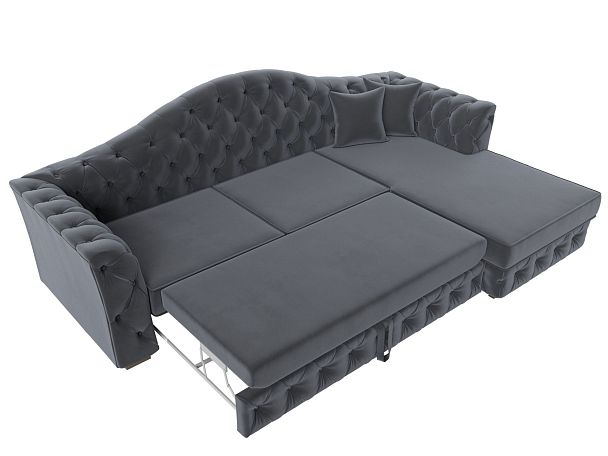 Диван угловой Артис правый угол Велюр серый - Вид 7