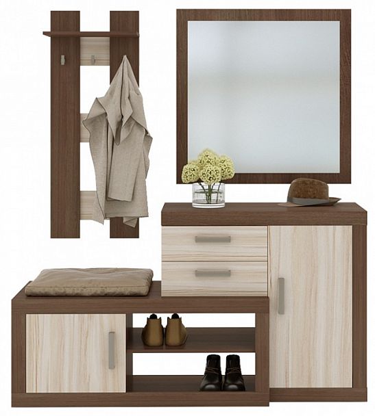 Стенка для прихожей Toivo ТОЙ-ПР 14 Карамель/Шамони - Вид 1