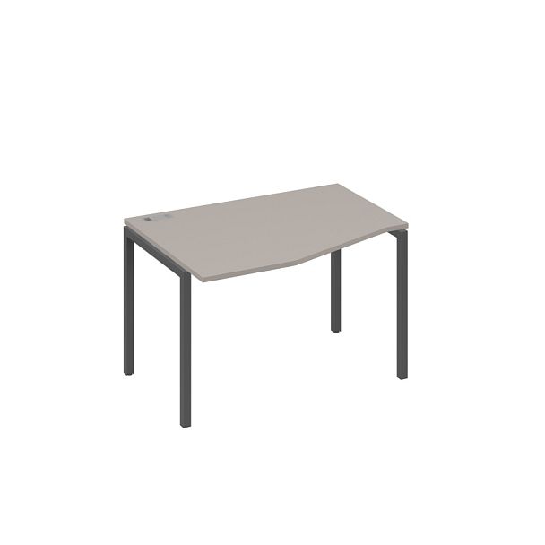 Стол эргономичный левый "Техно" на металлокаркасе DUE A4 А4 Б2 061 БП мокко премиум / металлокаркас антрацит - Вид 1