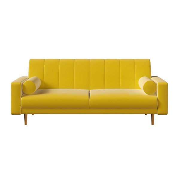 Диван-релакс трехместный Chairman МИРА 2160х900х860 велюр желтый - Вид 1