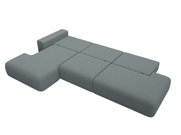 Диван угловой Лига-036 НПБ Модерн Лонг левый угол Рогожка серый - Вид 10