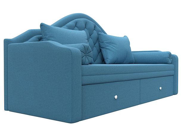 Диван детский прямой Сойер Рогожка голубой - Вид 3