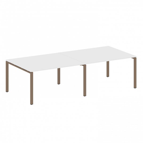 Стол для переговоров "Metal System" БП.ПРГ-2.3 белый/мокко - Вид 1