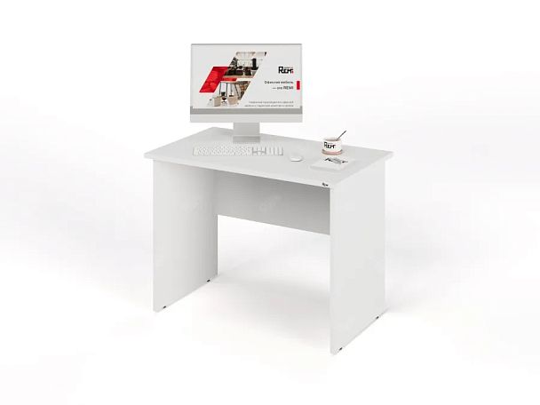 UNITY PС6-10 БЕЛЫЙ Офисный стол прямоугольный Прямой 1000х600х751 - Вид 3