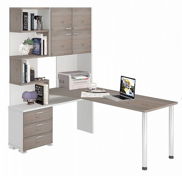 Стол компьютерный Домино нельсон СР-500М/190 Белый/Нельсон левый - Вид 2