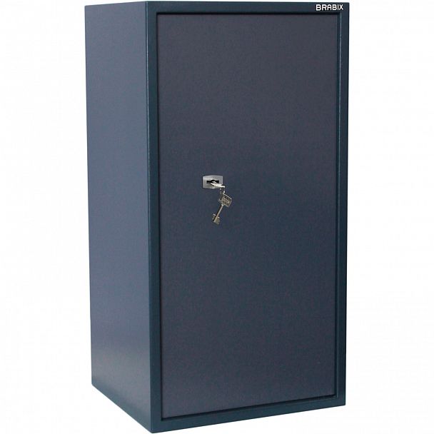 Сейф BRABIX "КМ-900Т", 900х470х400 мм, 51 кг, ключевой замок + 2 полки, трейзер, крепление к стене, 291168 - Вид 3