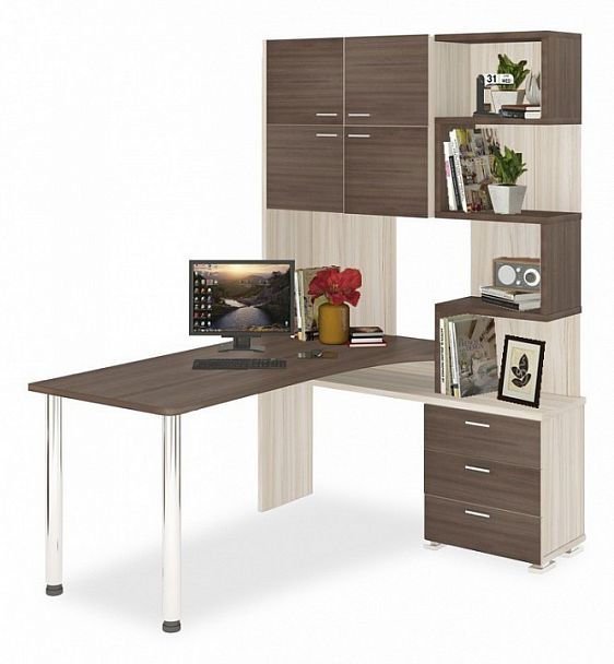 Стол компьютерный Домино СР-500М/160 Карамель/Шамони правый - Вид 1