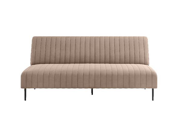 Baccara диван-кровать трехместный прямой без подлокотников, бархат бежевый 05 - Вид 2