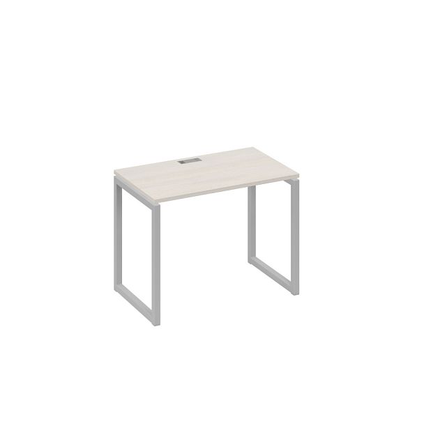 Стол письменный на металлокаркасе QUATTRO A4 А4 Б4 002 БП дуб / металлокаркас серый - Вид 1