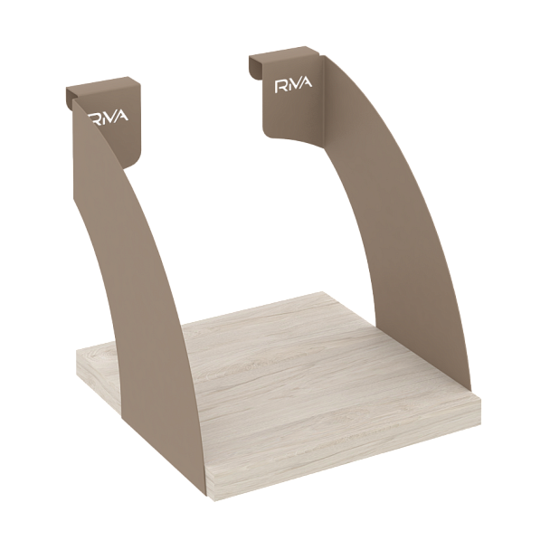 Навесные полки. Кронштейны+ЛДСП полка 200мм MAN-41-2 Денвер светлый/Мокко металл 200*220*200 - Вид 1