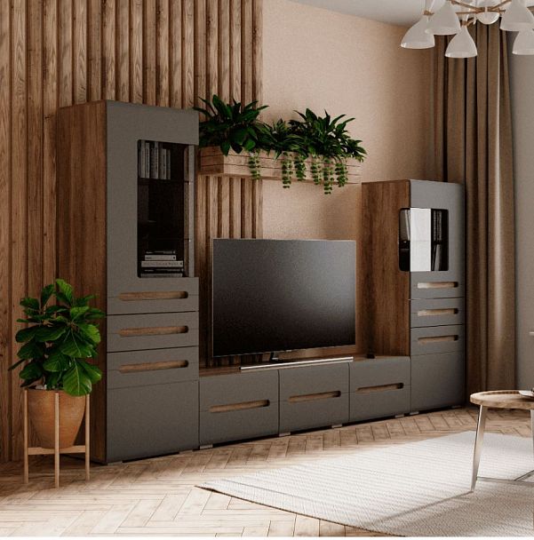 Спальня "Наоми" ШК-23 дуб каньон/графит - Вид 3