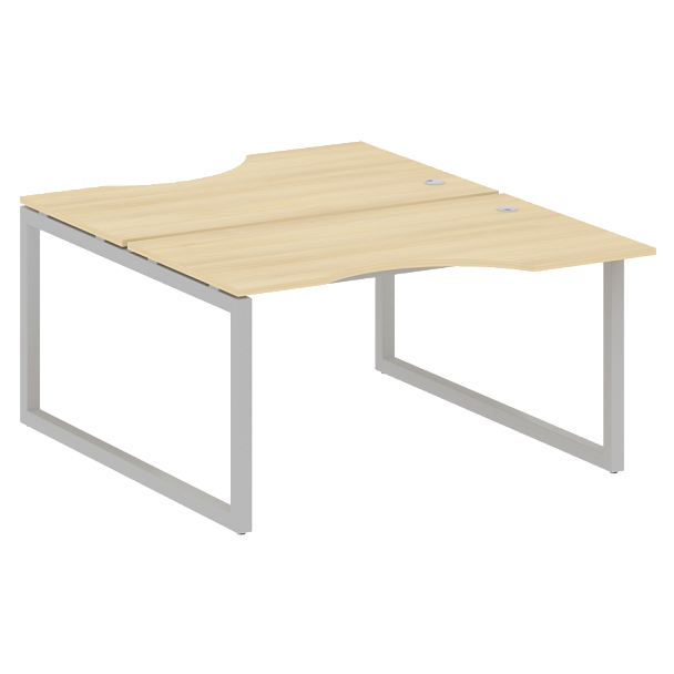 Metal System Quattro Р. ст. криволинейная на О-образном м/к 50БО.РАС-СА-2.2 Акация/Серый металл 1400*1835*750 - Вид 1