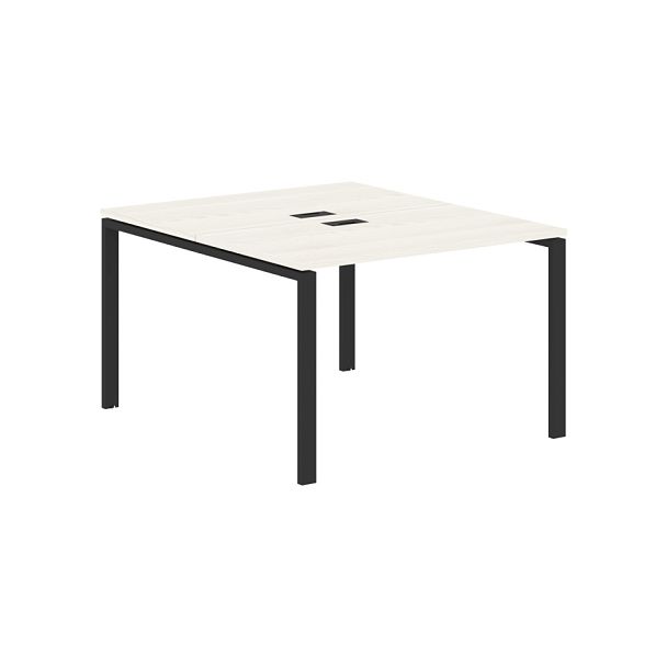 Стол 2-х местный EUWST 1113 Ясень Траун/Черный 1160х1346х750 EDIS - Вид 1