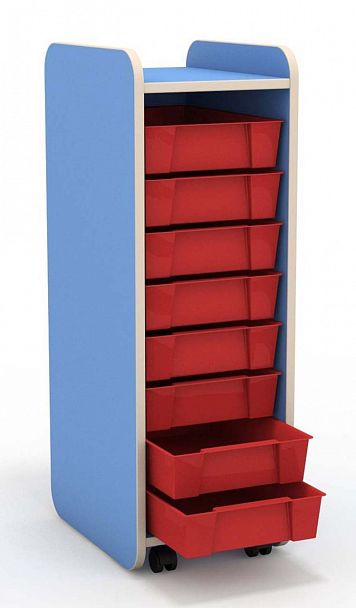 Стойка с пластмассовыми ящиками - Вид 2