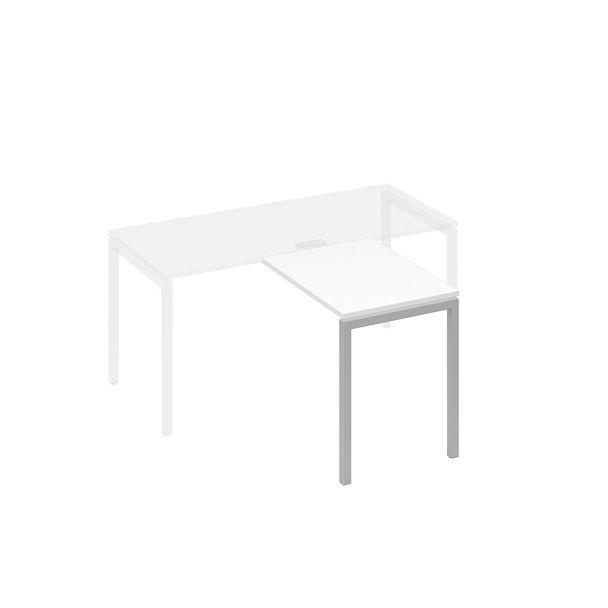 Брифинг-приставка на опорах DUE A4 А4 Б2 071 БП белый премиум / металлокаркас серый - Вид 1