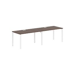 Стол 2-х местный EUWST 2780 Дуб Денвер тёмный/Белый 2726х800х750 EDIS - Фото предпросмотра