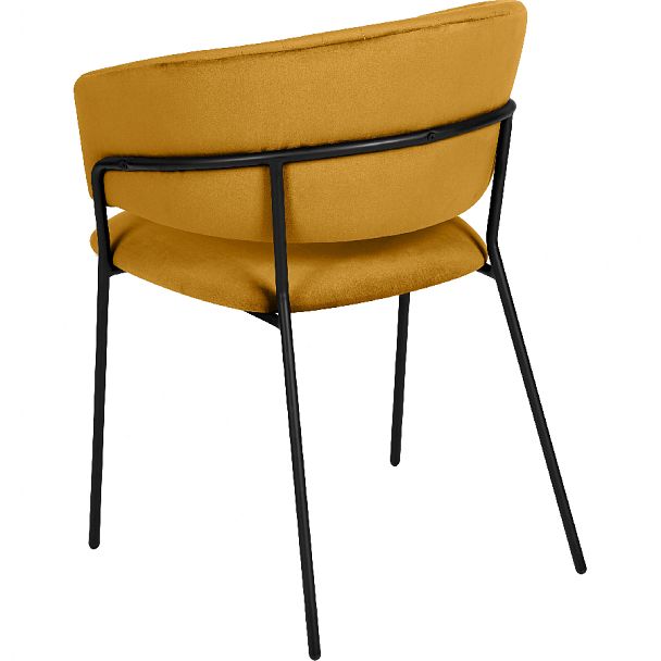 Комплект кухонных стульев Даксон горчичный велюр/черный, 2 шт. - Вид 5