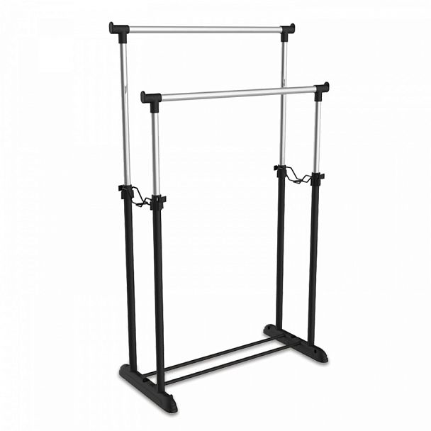 Вешалка для плечиков SHT-WR4150, 1615х860х440 мм, пластик/металл, черная/хром - Вид 1