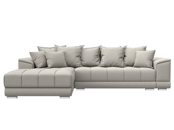 Диван угловой НордСтар левый угол Рогожка бежевый - Вид 2