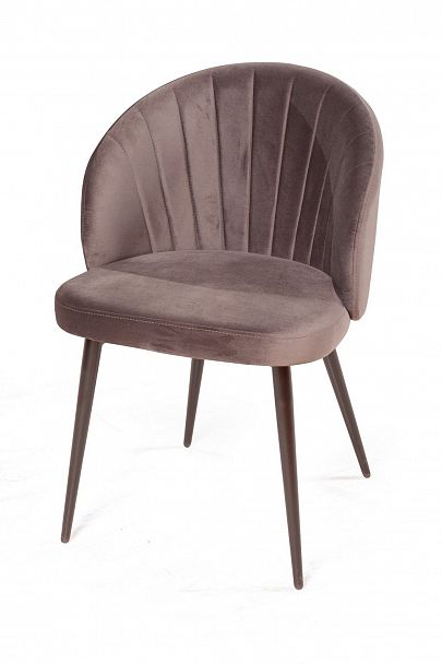 Стул Mont Blanc, бархат антрацит 14 / черный конус - Вид 4