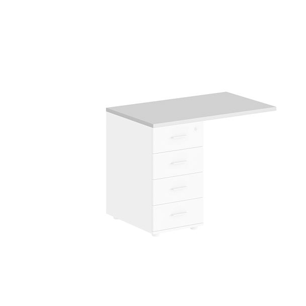 Топ тумбы приставной Sigma 1000х600 (к любым столам тумбе гл. 600)  / цвет: белый - Вид 1