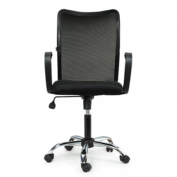 Кресло BRABIX "Spring MG-308", с подлокотниками, хром, ткань черная TW, 531403 - Вид 5