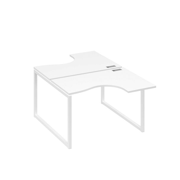 Рабочая станция эргономичная Классика каркас QUATTRO (2х120) A4 А4 Б4 180 БП белый премиум / металлокаркас белый - Вид 1