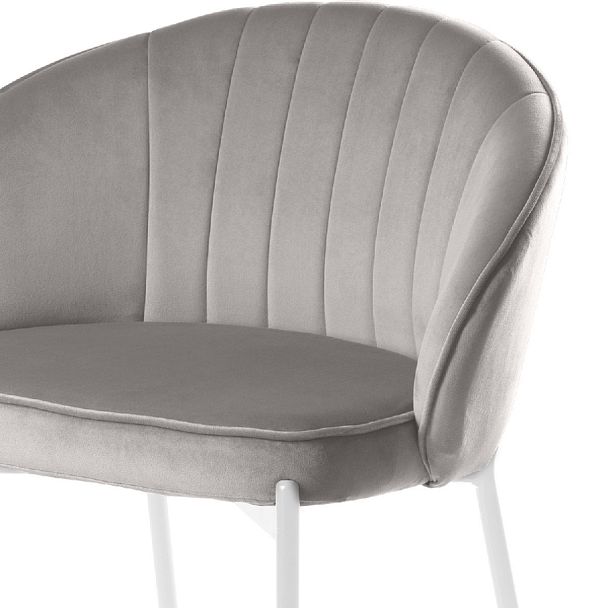 Комплект полубарных стульев Миэль светло-серый/белый, 2 шт. - Вид 6