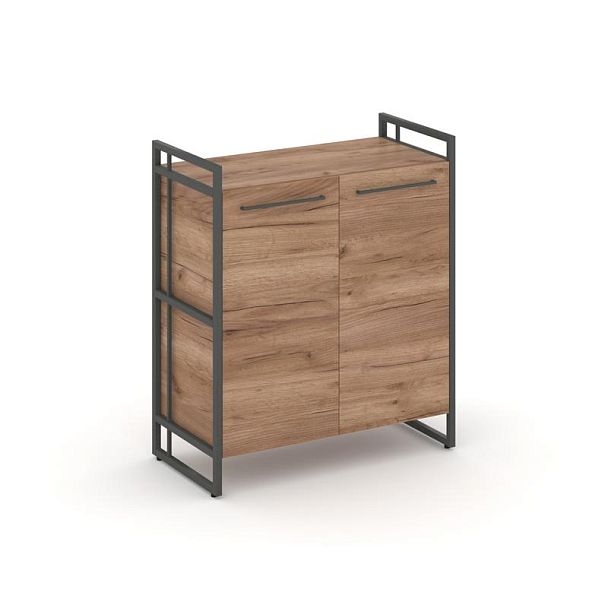 Rift Шкаф 2 ниши широкий RF.SS-21 Дуб Табак/Металл Антрацит 798*396*924 - Вид 1