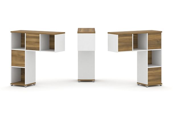 Concept Надставка низкая CN.DNN-001 Сандал Янтарный/Белый Бриллиант/Металл Белый 1099*365*1130 - Вид 1