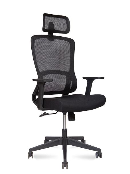 Кресло офисное / Light / черная сетка/черная ткань - Вид 1