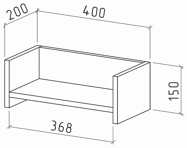 Полка навесная Лайт-47 - Вид 2