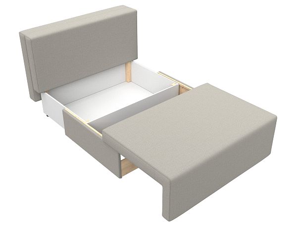 Диван прямой Лагуна Рогожка бежевый - Вид 7