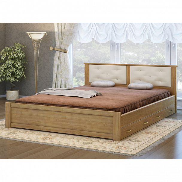 Кровать "Глория 140" береза - Вид 3