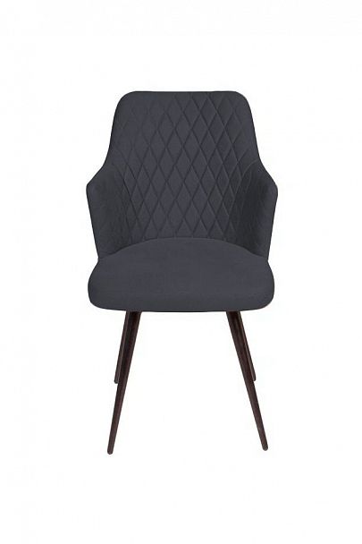 Стул поворотный на 90 градусов, функция возврата, антишум Hunt ромб, бархат 03 / чёрный конус - Вид 3