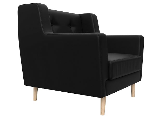 Кресло Брайтон (полностью экокожа черная) - Вид 3