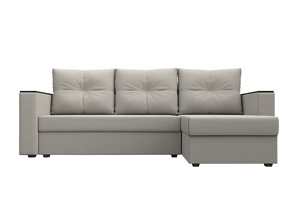 Диван угловой Атланта Лайт Б/С правый угол Рогожка бежевый - Вид 2