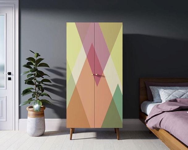 Шкаф малый двухстворчатый Berber принт 16 арт BB08/Print_16 - Вид 4