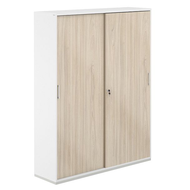 Шкаф-купе 5 ур. 1438х400х1833 / корпус: белый, топ/дно: белый, фасады: ак.равелло / Аллегро / Allegro - Вид 1