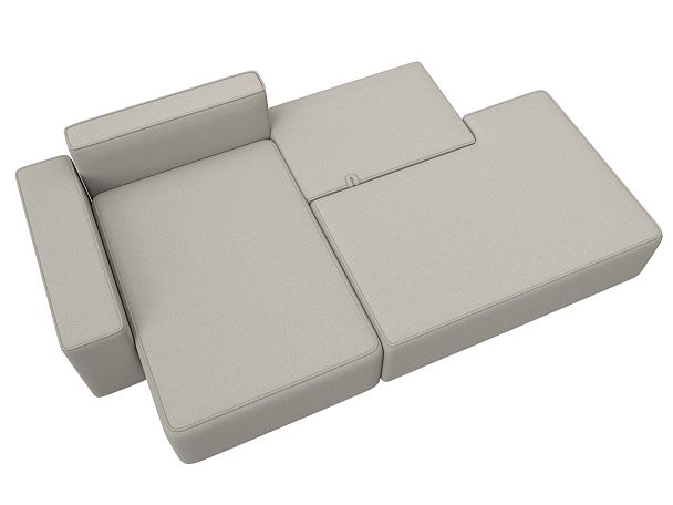 Диван угловой Лига-079 угол левый Рогожка бежевый - Вид 8