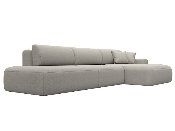 Диван угловой Лига-036 НПБ Модерн Лонг правый угол Рогожка бежевый - Вид 3