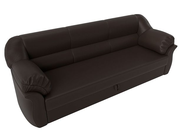 Диван прямой Карнелла (полностью экокожа коричневая) - Вид 5