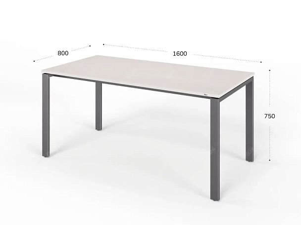 ЛАЙТ / LIGHT RLG015-16x8 Прямоугольный стол 160x80x75 Дуб Молочный - Вид 2