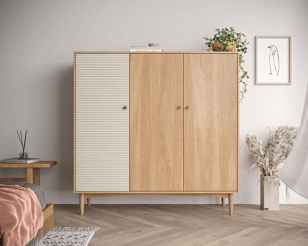 Шкаф трехстворчатый низкий Bubble Solid арт BBL13S - Вид 2