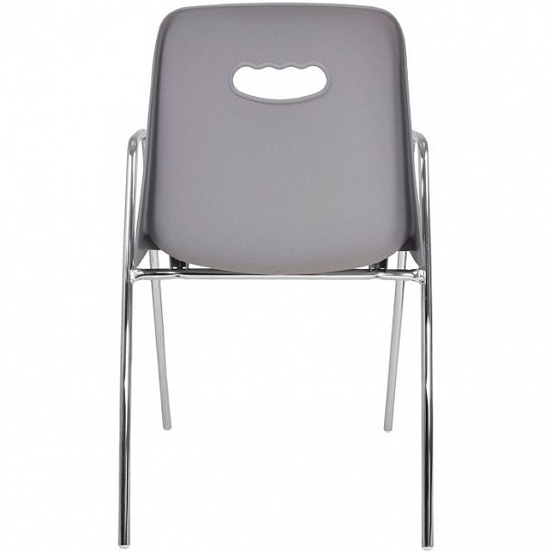 Стул Venezia (4 высокие ножки c подлокотниками), каркас хром, серый, стопируемый - Вид 2