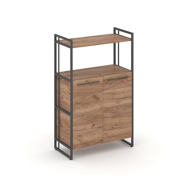 Rift Шкаф 3 ниши широкий RF.SS-32 Дуб Табак/Металл Антрацит 798*396*1286 - Вид 1