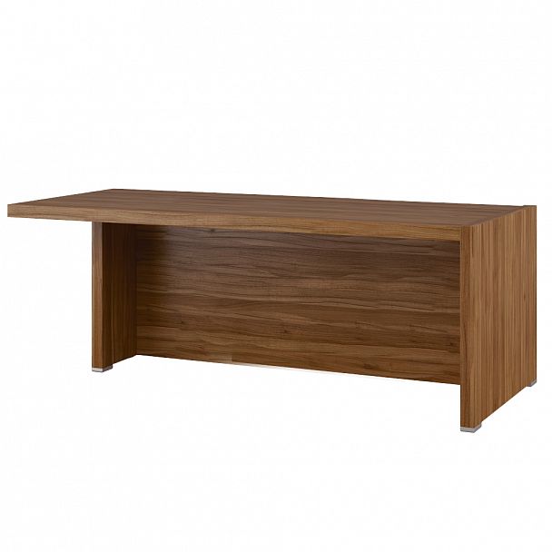 Стол письменный с асимметричными опорами, левый Solid 200x88x75 орех - Вид 1